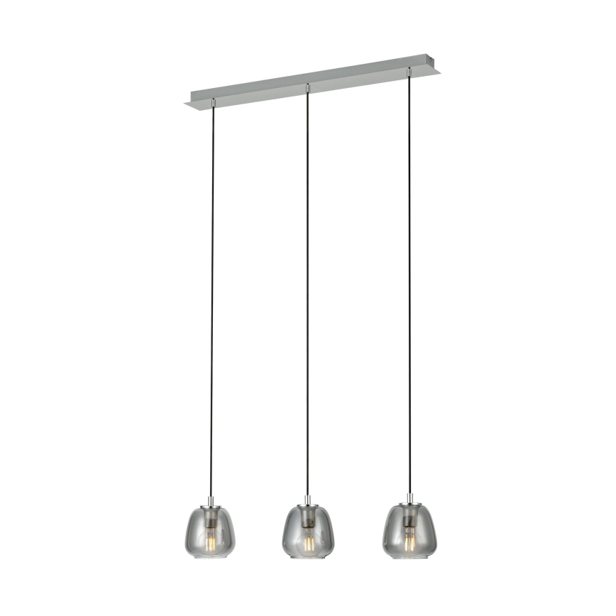 Eglo - Hängeleuchte 3xE27/40W/230V rauchig