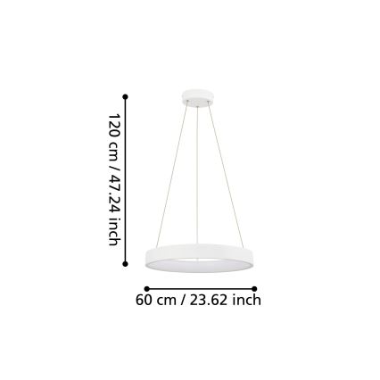 Eglo - Dimmbarer LED-Kronleuchter an Schnur  LED/34W/230V