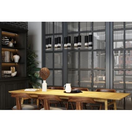 Eglo - LED-Hängeleuchte 10xGU10/4,6W/230V schwarz