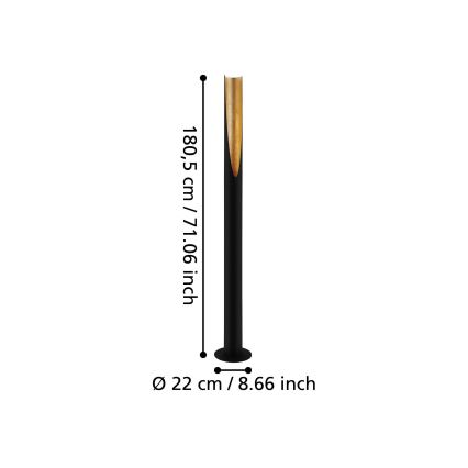 Eglo - LED-Stehleuchte 1xGU10/4,7W/230V schwarz/golden