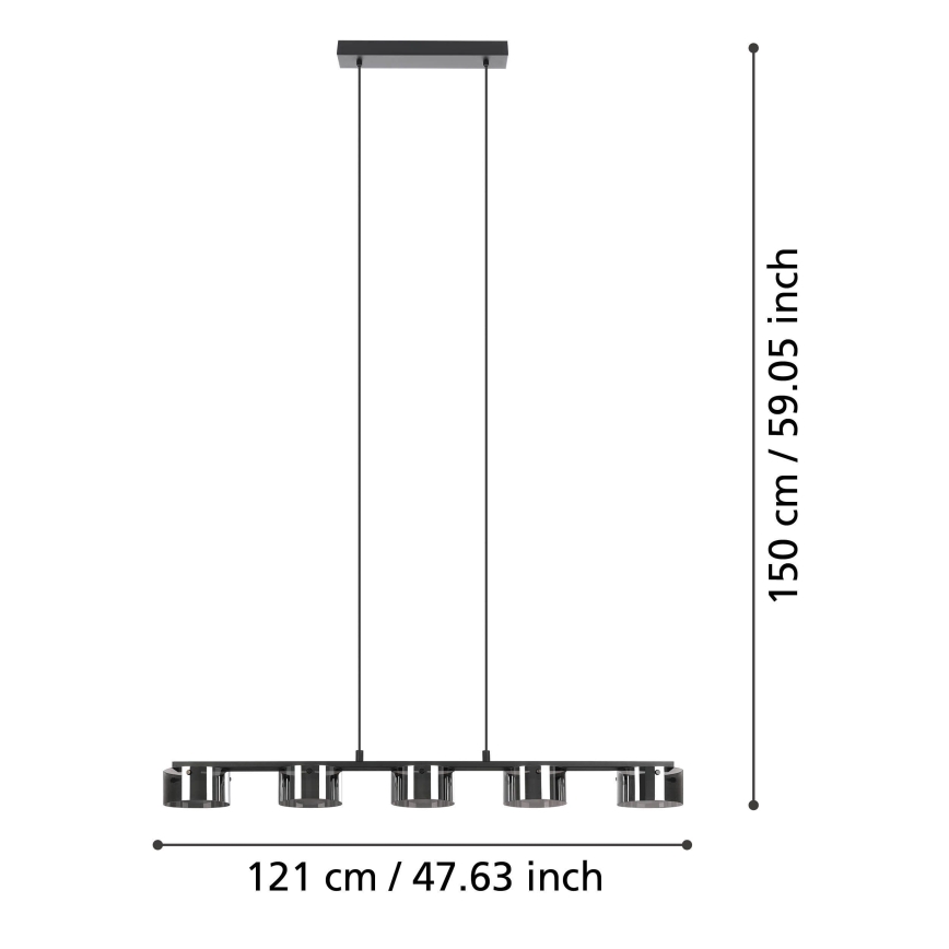 Eglo - LED dimmbarer Kronleuchter an Schnur 5xLED/5,4W/230V