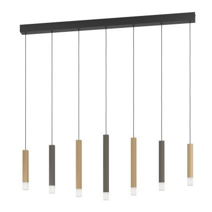 Eglo - Dimmbare LED-Hängeleuchte 7xLED/3,1W/230V 3000K anthrazit/golden