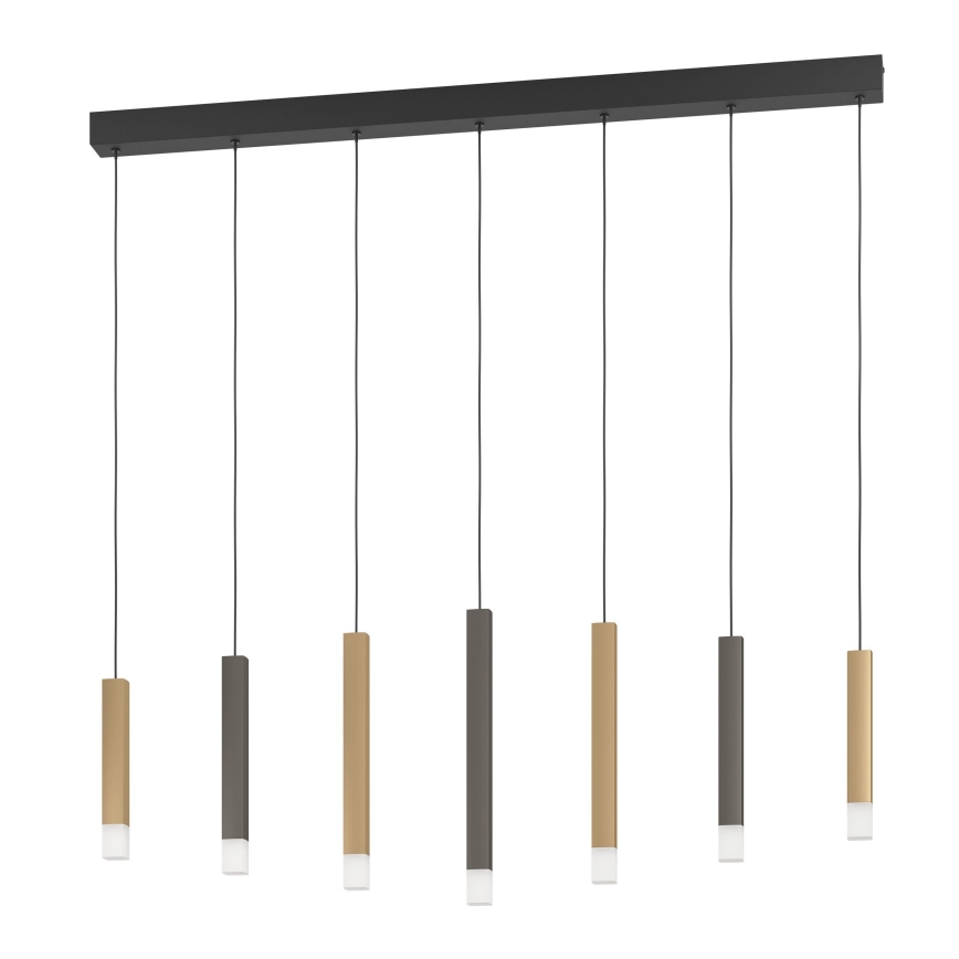 Eglo - Dimmbare LED-Hängeleuchte 7xLED/3,1W/230V 3000K anthrazit/golden