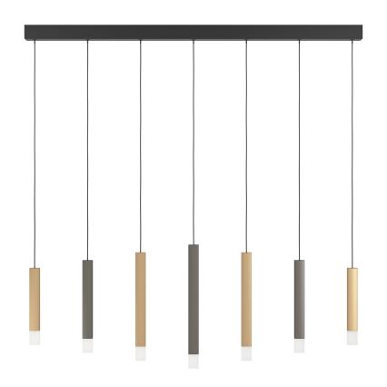Eglo - Dimmbare LED-Hängeleuchte 7xLED/3,1W/230V 3000K anthrazit/golden