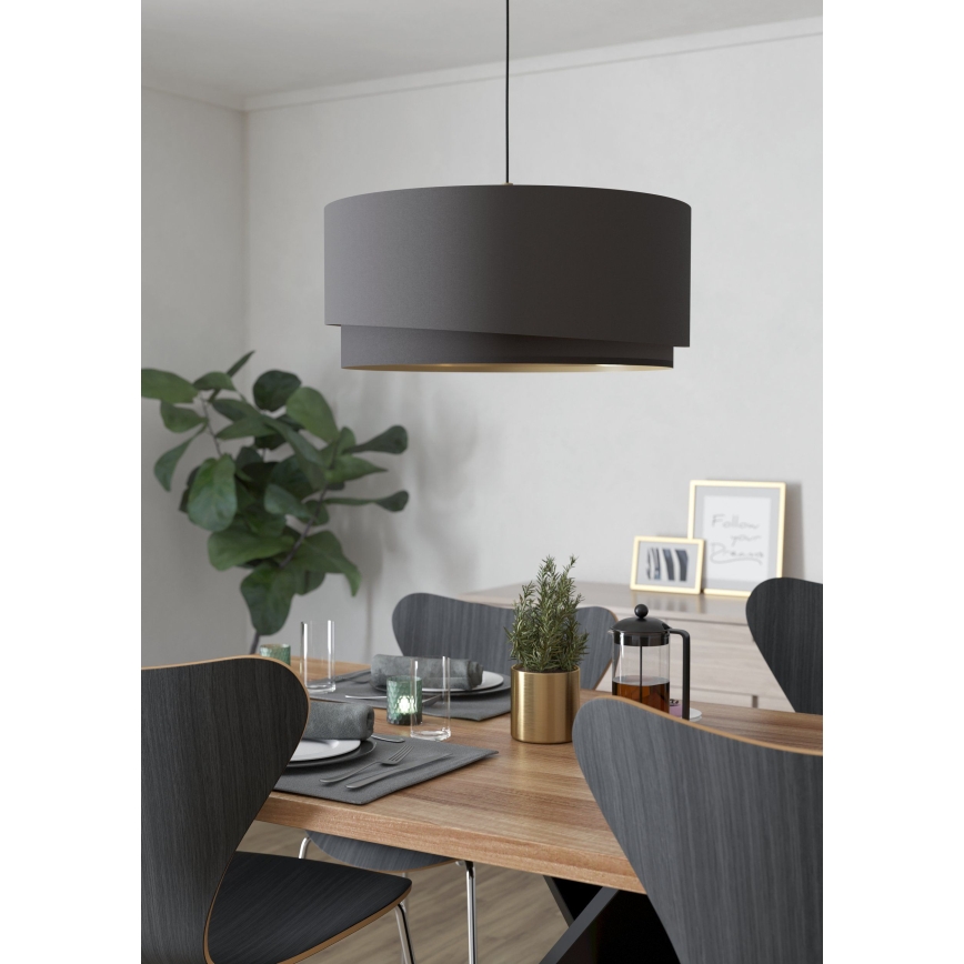 Eglo 39931 - MANDERLINE Pendelleuchte mit Kabel 1xE27/40W/230V braun/gold
