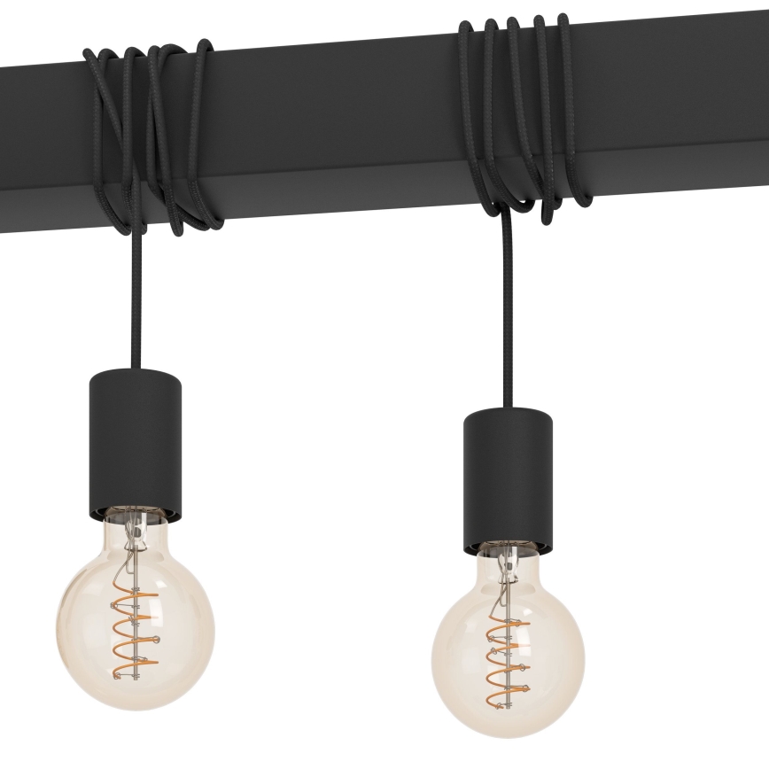 Eglo - Hängeleuchte TOWNSHEND 7xE27/40W/230V schwarz
