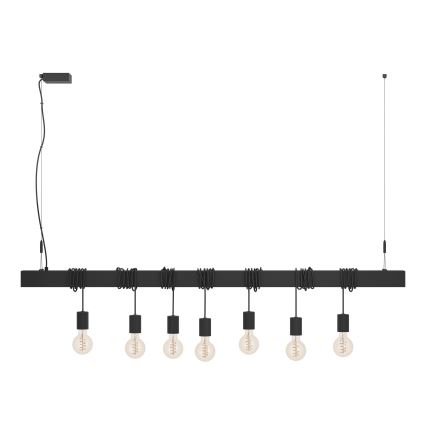 Eglo - Hängeleuchte TOWNSHEND 7xE27/40W/230V schwarz