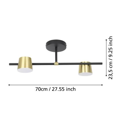 Eglo - LED-Anbauleuchte 2xGU10/4,6W/230V 3000K golden