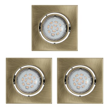 Eglo - 3er-Set LED-Einbauleuchte IGOA 1xGU10/5W/230V
