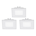 Eglo - 3er-Set LED-Einbauleuchten FUEVA 1 LED/2,7W/230V 8,5x8,5 cm