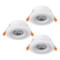 Eglo - 3er-Set LED-Einbauleuchten LED/4,8W/230V weiß