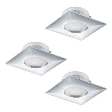Eglo - 3er-Set LED-Einbauleuchten PINEDA LED/6W/230V