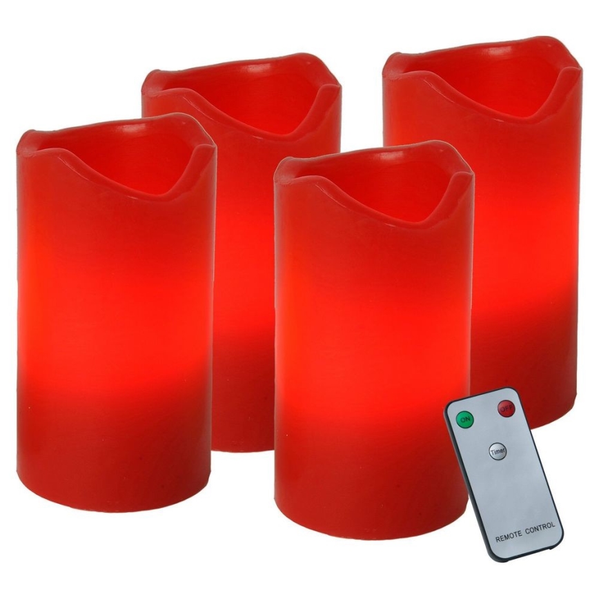 Eglo - 4er-Set LED-Weihnachtsdekoration ADVENT LED/0,18W/2xCR2032 + Fernbedienung