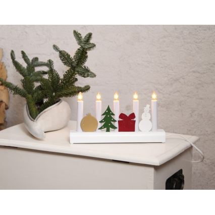 Eglo - Weihnachtskerzenhalter 5xE10/3W/230V