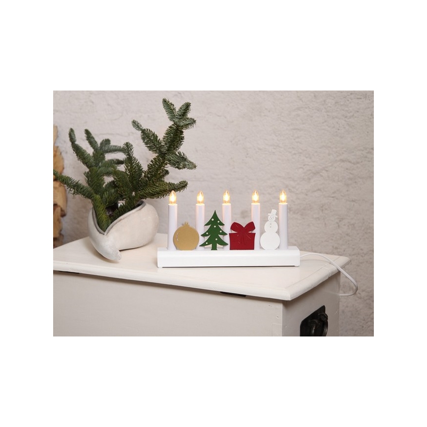Eglo - Weihnachtskerzenhalter 5xE10/3W/230V