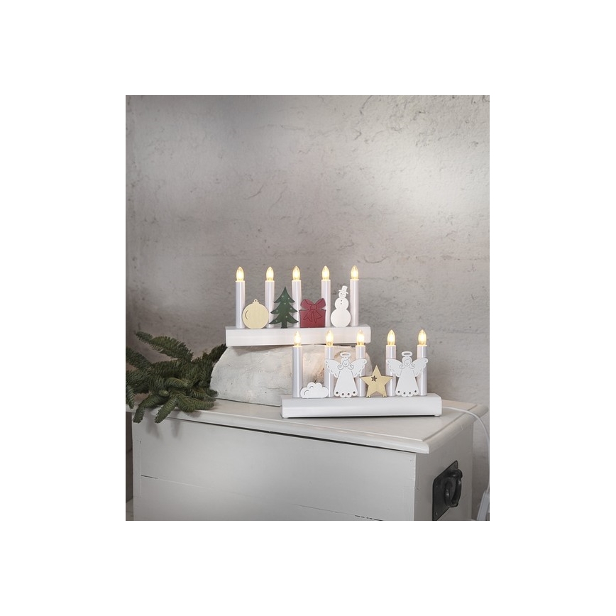 Eglo - Weihnachtskerzenhalter 5xE10/3W/230V