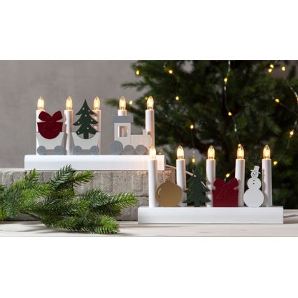 Eglo - Weihnachtskerzenhalter 5xE10/3W/230V