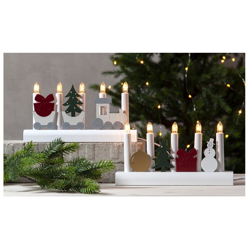 Eglo - Weihnachtskerzenhalter 5xE10/3W/230V