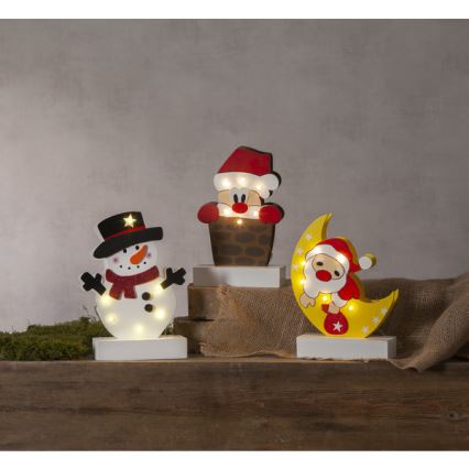 Eglo - LED Weihnachtsdekoration 6xLED/0,06W/2xAA Weihnachtsmann