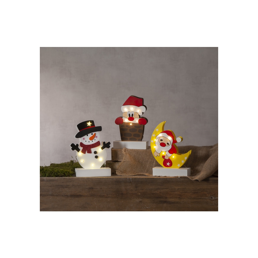 Eglo - LED Weihnachtsdekoration 6xLED/0,06W/2xAA Weihnachtsmann