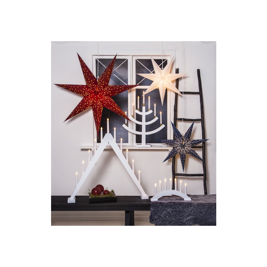 Eglo - Weihnachtskerzenhalter 7xE10/3W/230V weiß