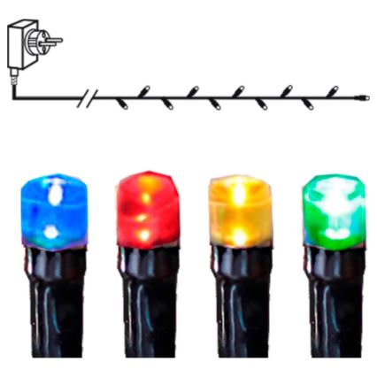 Eglo - LED-Lichterkette für den Außenbereich, 80 LEDs, 8 m, IP44, mehrfarbig