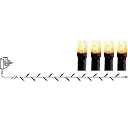 Eglo - LED-Außen-Weihnachtslichterkette 80xLED 10,5m IP44 warmweiß