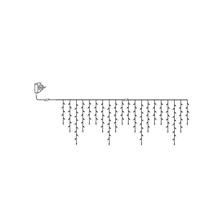 Eglo - LED-Außen-Weihnachtslichterkette 240xLED 6,4 m warmweiß IP44