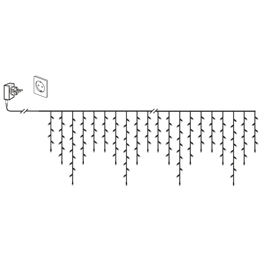 Eglo 410825 - LED-Weihnachtslichterkette für den Außenbereich 960xLED/29x0,55m IP44 warmweiβ