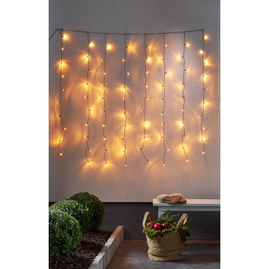 Eglo - LED-Weihnachtsvorhang für draußen 80xLED 1,3m IP44 warmweiß