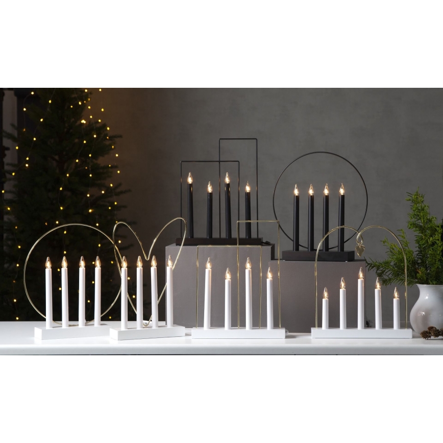 Eglo - Weihnachtskerzenständer 4xE10/3W/230V schwarz