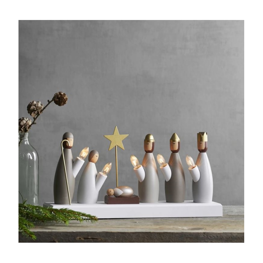 Eglo - Weihnachtskerzenhalter 5xE10/3W/230V