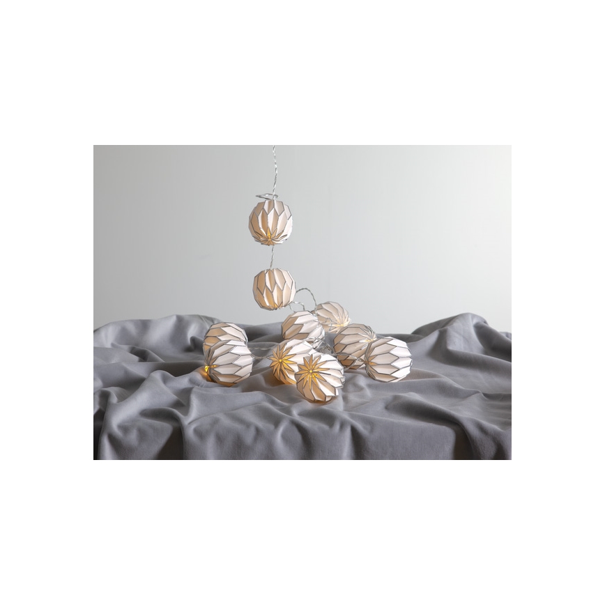 Eglo - LED Weihnachtskette 10xLED/2,75m weiß/silber