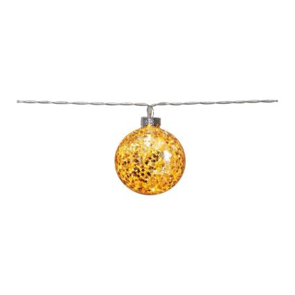 Eglo 411115 -  Dekorative LED-Lichterkette GLITTER 10xLED/2xAA 1,3m warmweiβ