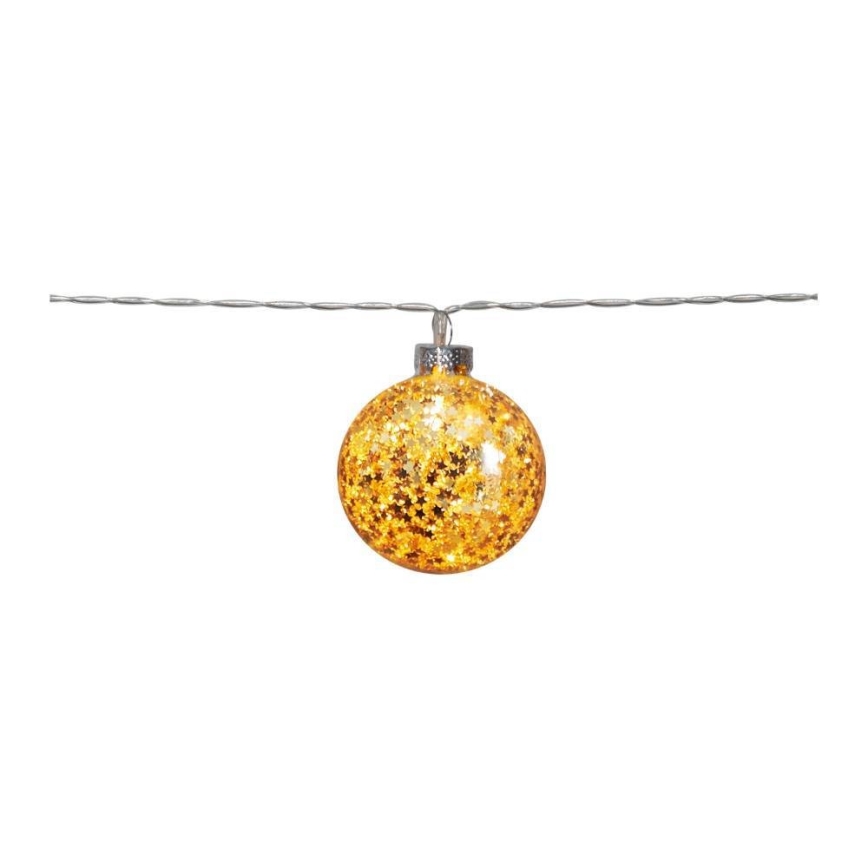 Eglo 411115 -  Dekorative LED-Lichterkette GLITTER 10xLED/2xAA 1,3m warmweiβ