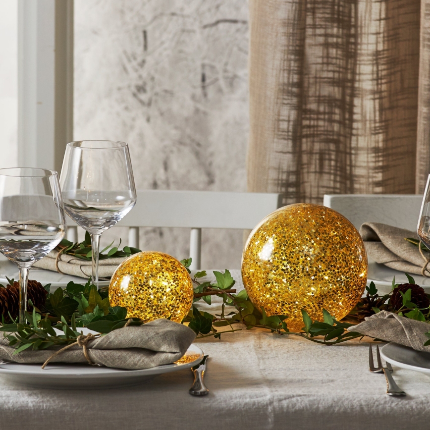 Eglo 411344 - LED-Weihnachtsdekoration STAR FALL 10xLED/2xAA golden