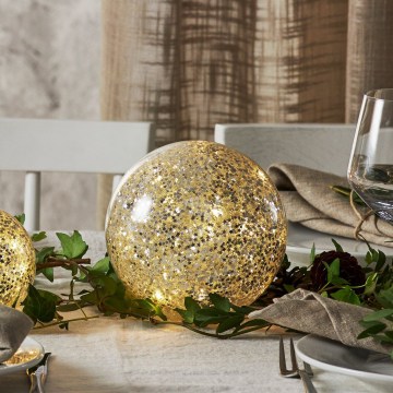 Eglo 411347 - LED Weihnachtsdekoration STAR FALL 15xLED/2xAA Ø 15 cm silberfarben