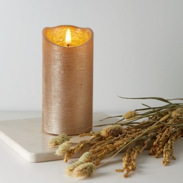 Eglo 411501 - LED Weihnachtsdekoration FLAME LED/0,03W/2xAA goldfarben