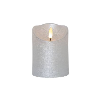 Eglo 411502 - LED Kerze FLAMME RUSTIC LED/2xAA silbern