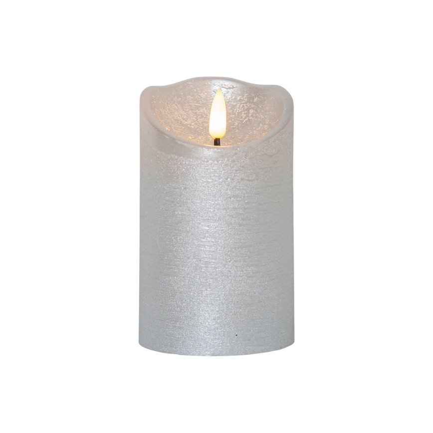 Eglo 411503 - LED-Kerze FLAMME RUSTIC LED/2xAA silberfarben