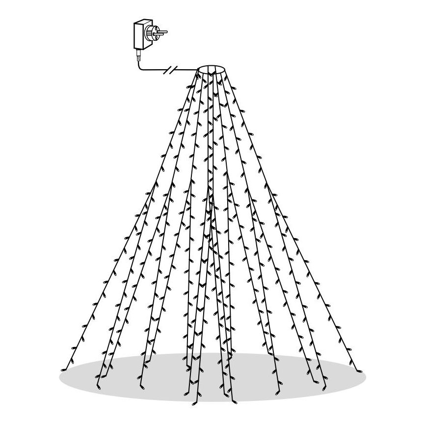 Eglo - LED-Outdoor-Weihnachtskette 360xLED 2m IP44 warmweiß