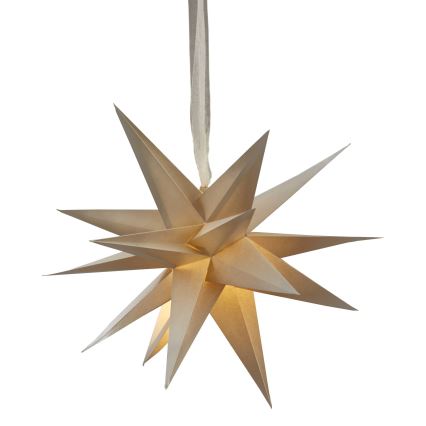 Eglo 411566 - Weihnachtsdekoration DECEMBER Stern 1xE14/25W/230V 35 cm beige