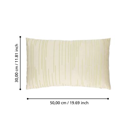 Eglo 420018 - Dekokissen CHEVERY 30x50 cm creme/gold