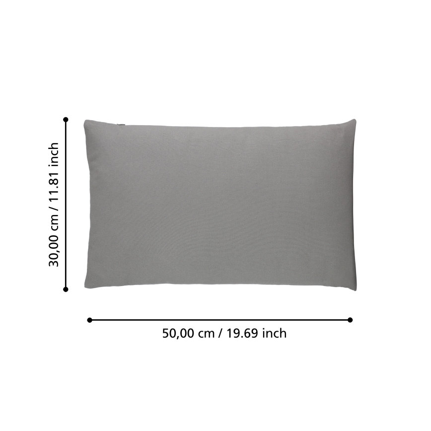 Eglo 420027 - Dekokissen ILES 30x50 cm grau