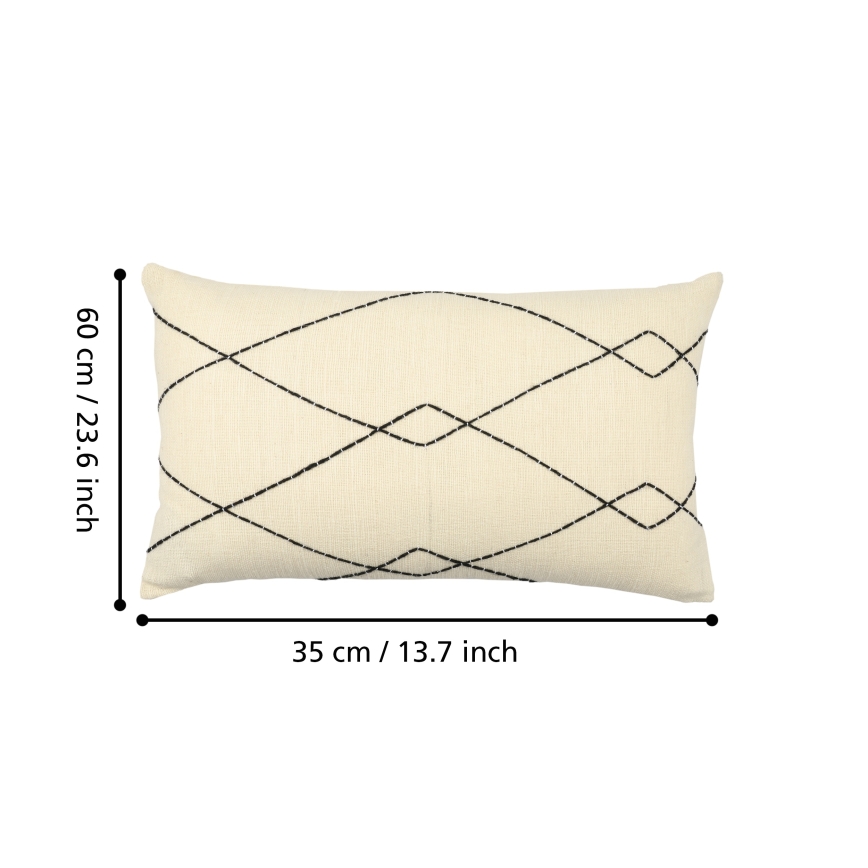 Eglo 420042 - Dekokissen CHEVERY 35x60 cm beige/schwarz