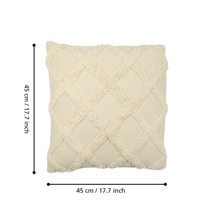 Eglo 420058 - Dekokissen CHEVERY 45x45 cm cremefarben