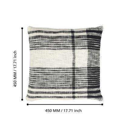 Eglo 420061 - Dekokissen CHEVERY, 45 x 45 cm, creme/schwarz