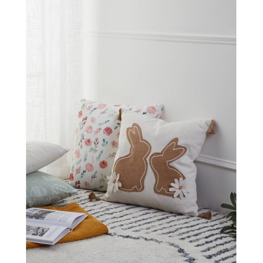 Eglo 420097 - Dekokissen CHEVERY 45x45 cm beige/braun