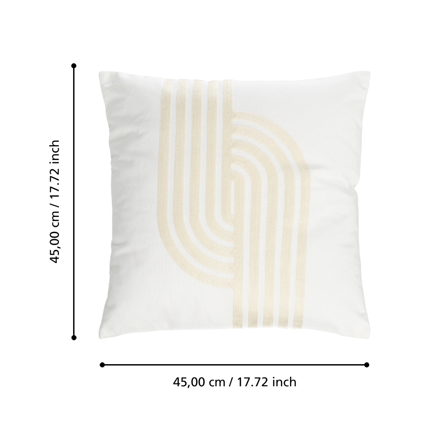 Eglo 420241 - Dekokissen BERHALA 45x45 cm weiß/beige