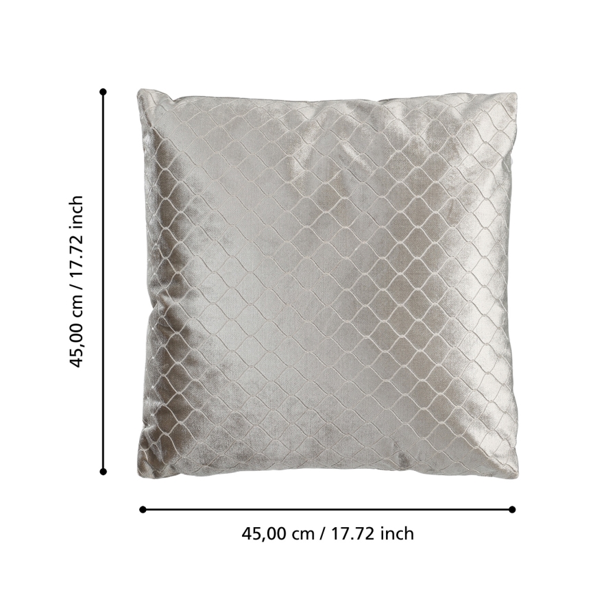 Eglo 420284 - Dekokissen SINGU 45x45 cm grau
